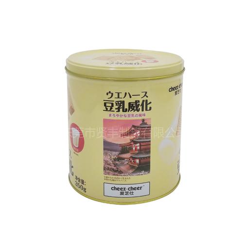 年貨餅干鐵罐 年貨大鐵罐禮包馬口鐵餅干盒 網紅威化圓罐工廠
